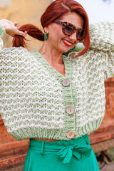 Greeny short voluminous vest