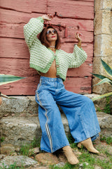 Greeny short voluminous vest