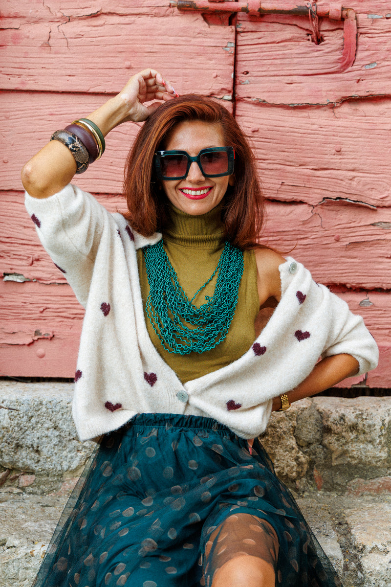 The cutest heart cardigan!