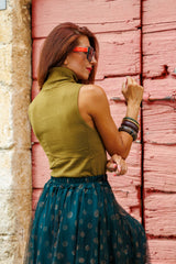 Sleeveless polo shirt