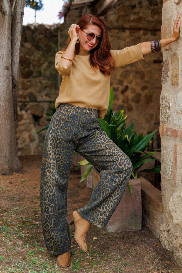 Leopard jeans