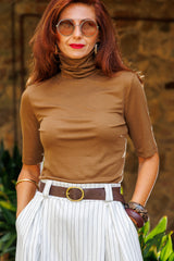 Tencel blouse with polo