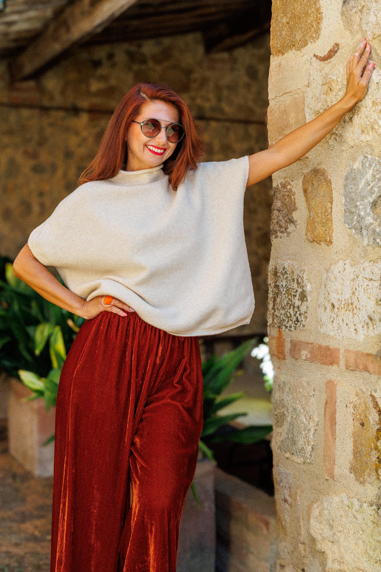 Costum pantalon din catifea!