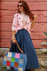 Leather &amp; Denim Bag