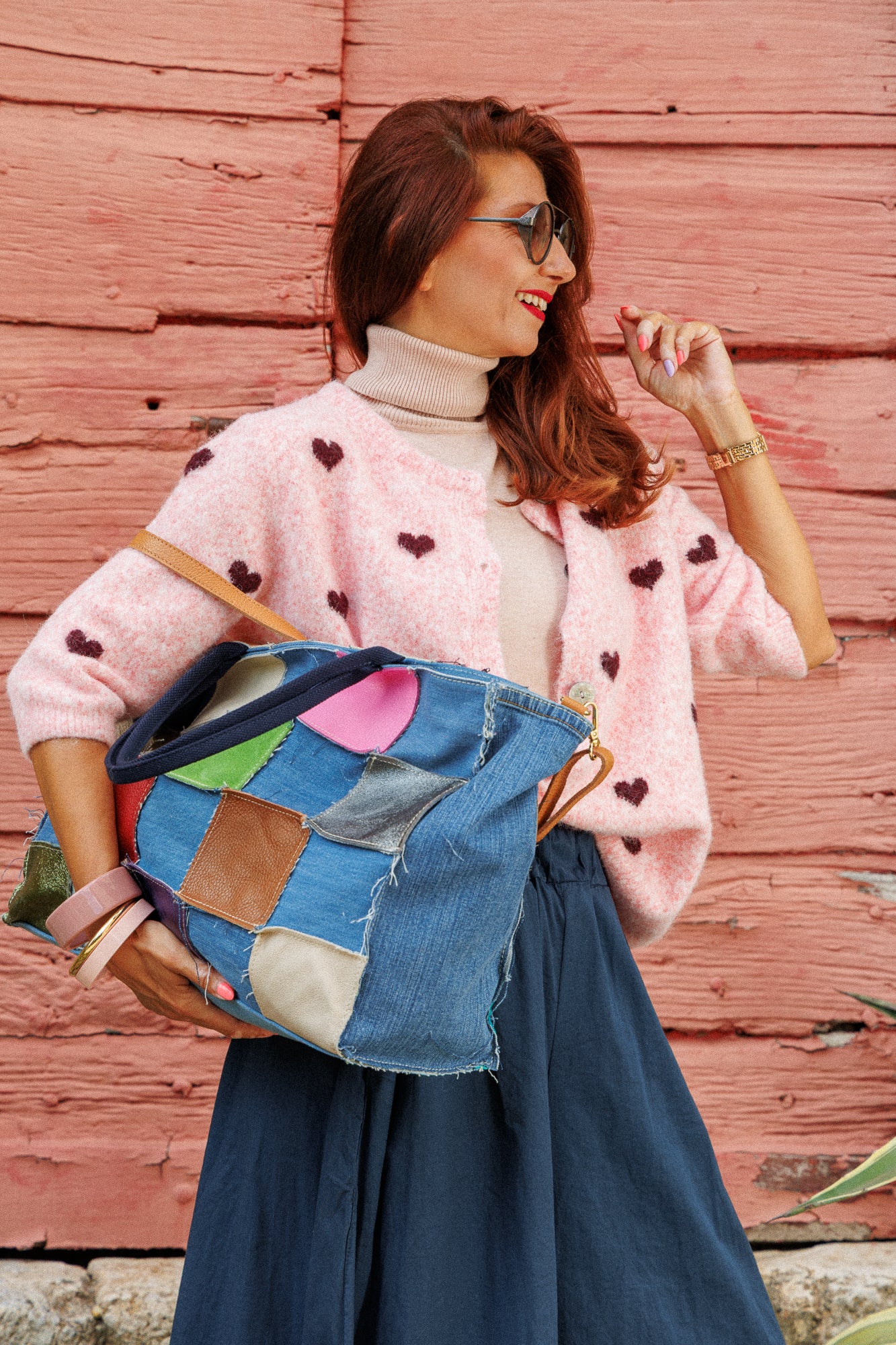 Leather &amp; Denim Bag