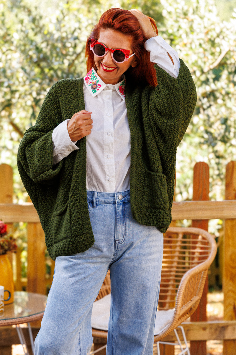 Cardigan verde