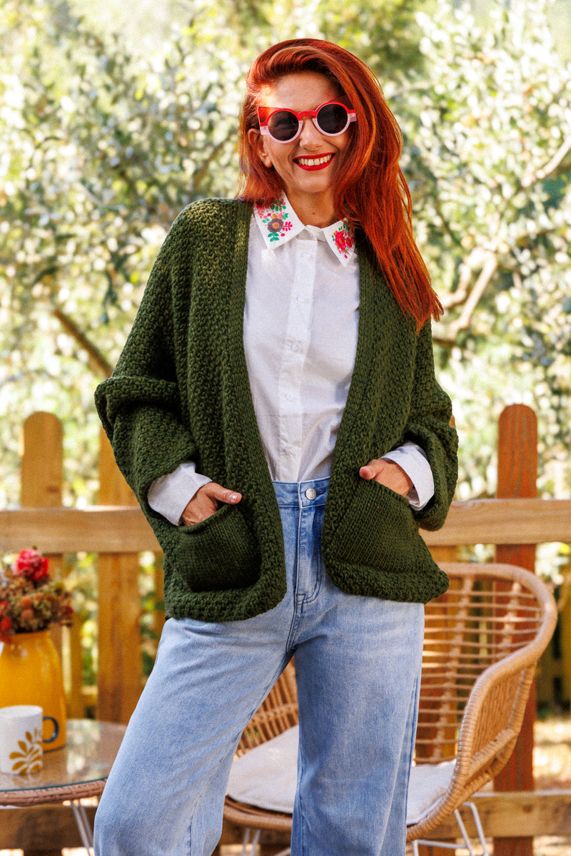 Cardigan verde