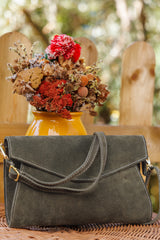 Tuscany Olive suede bag