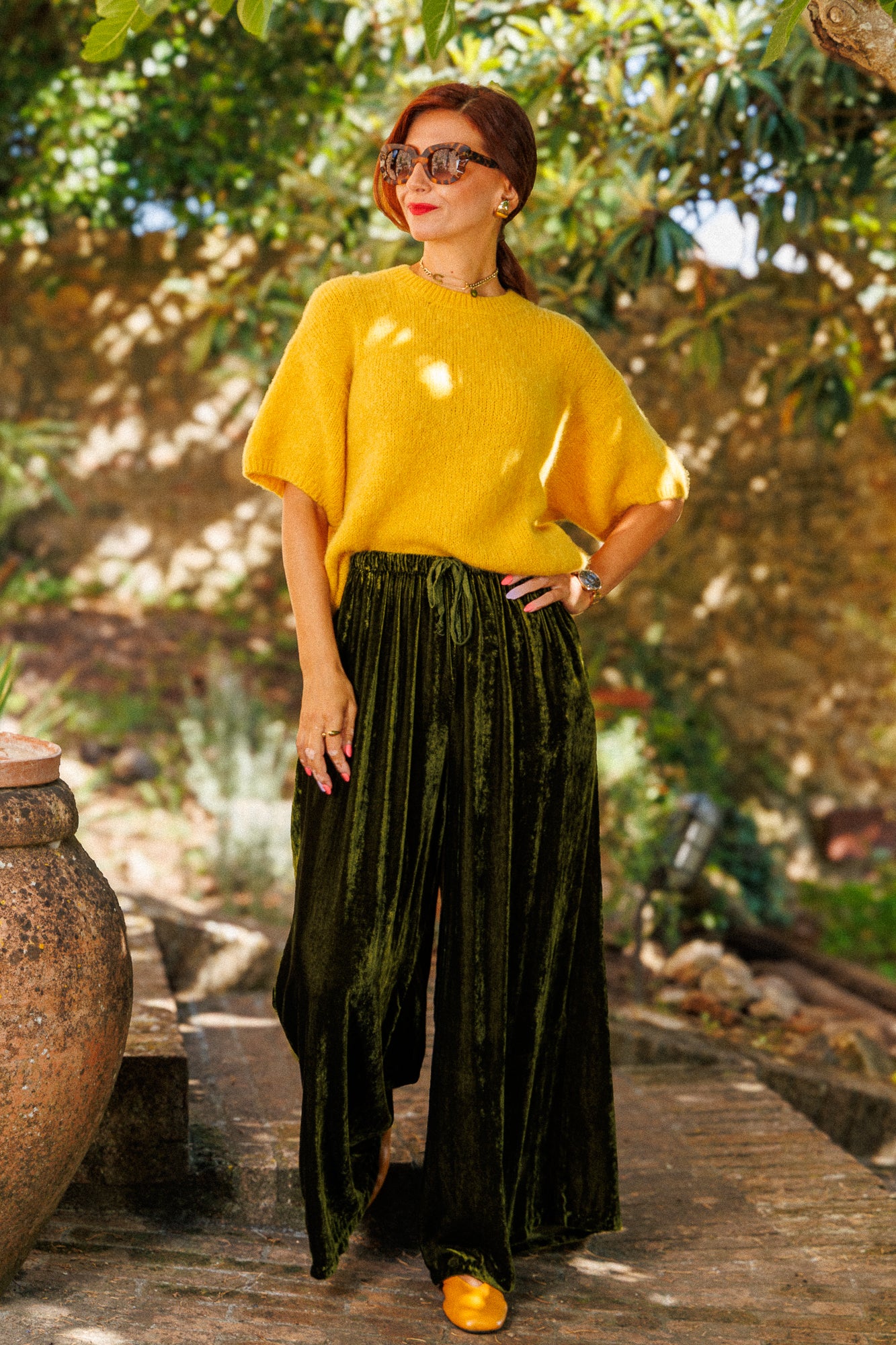 Costum pantalon din catifea!