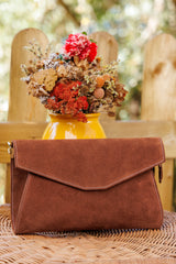 Tuscany Brownie suede bag