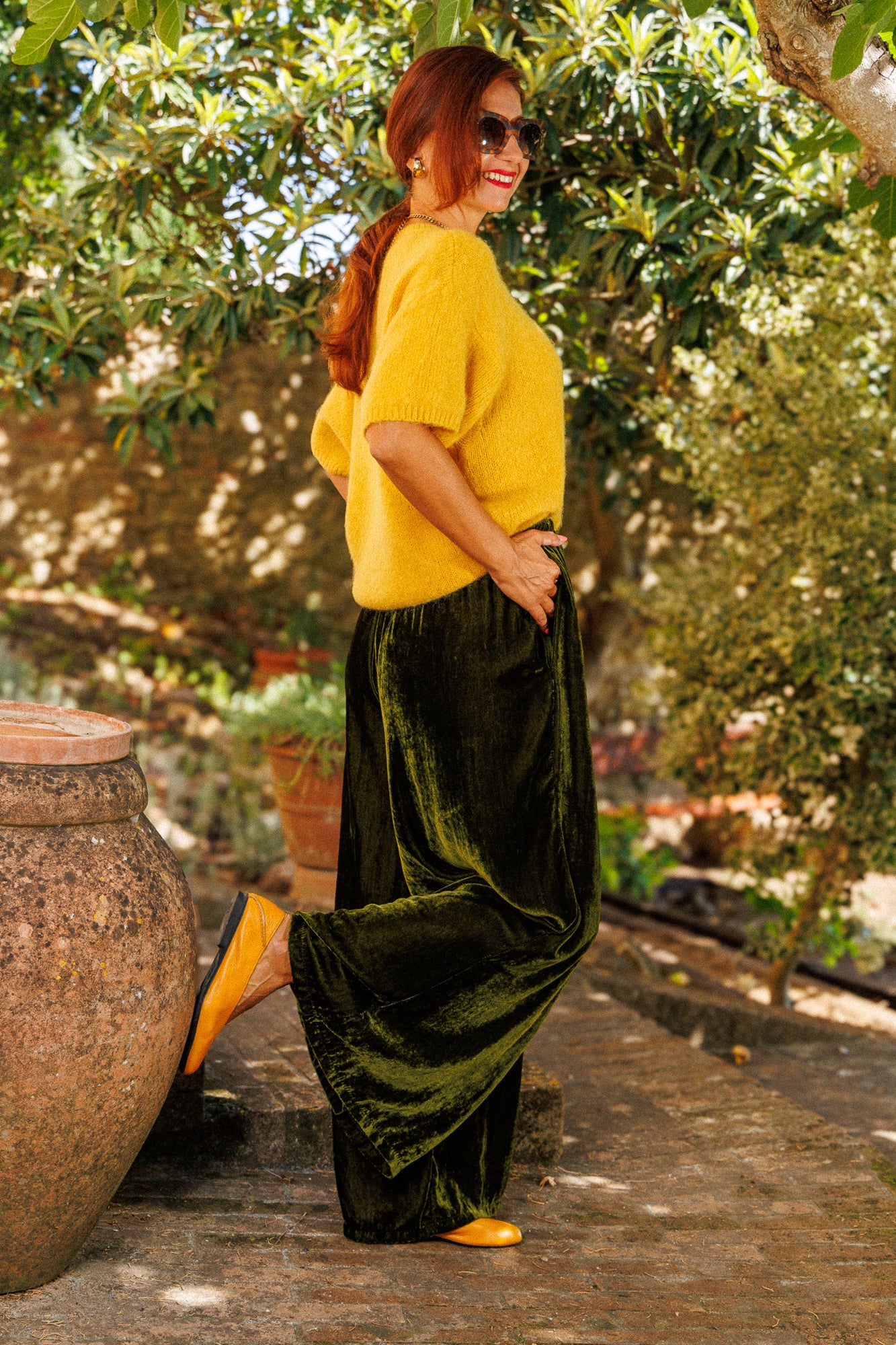 Costum pantalon din catifea!