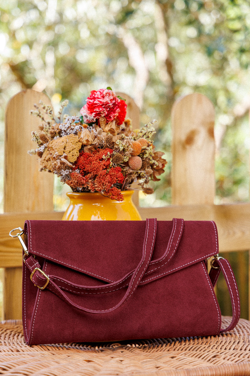 Suede bag Tuscany Red