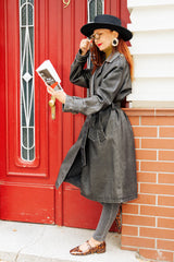 Premium Leather Trench Coat