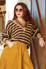 The great yellow-brown cardigan!