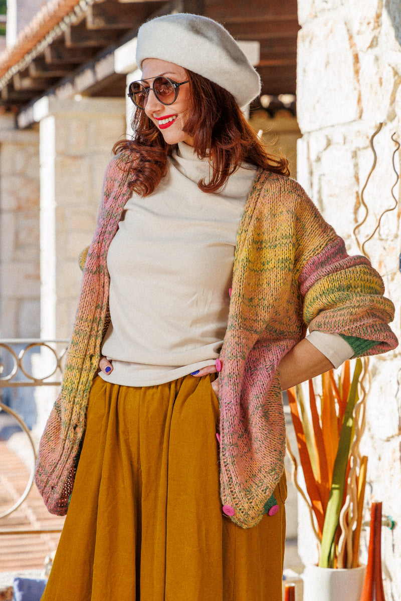 Long cardigan in wonderful colors!