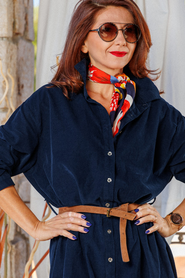 The denim dress!