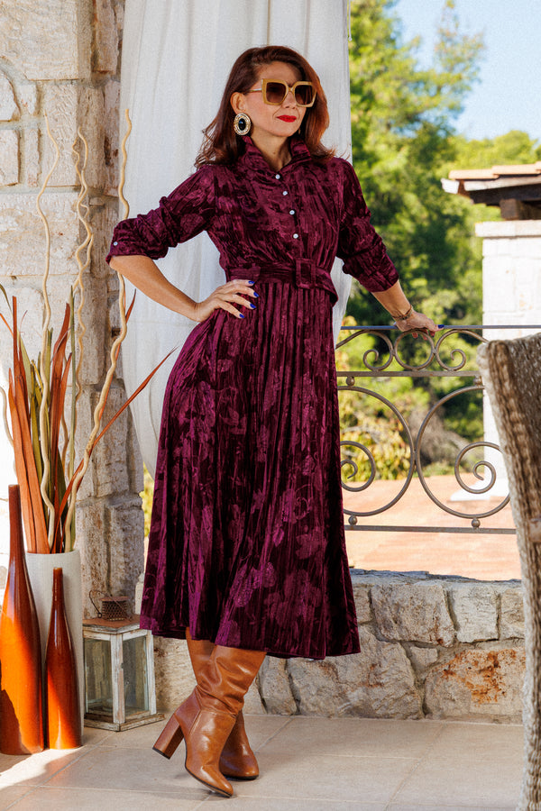 The velvet dress!