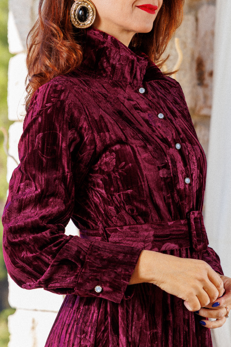 The velvet dress!