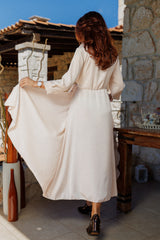 The pearly white dress!