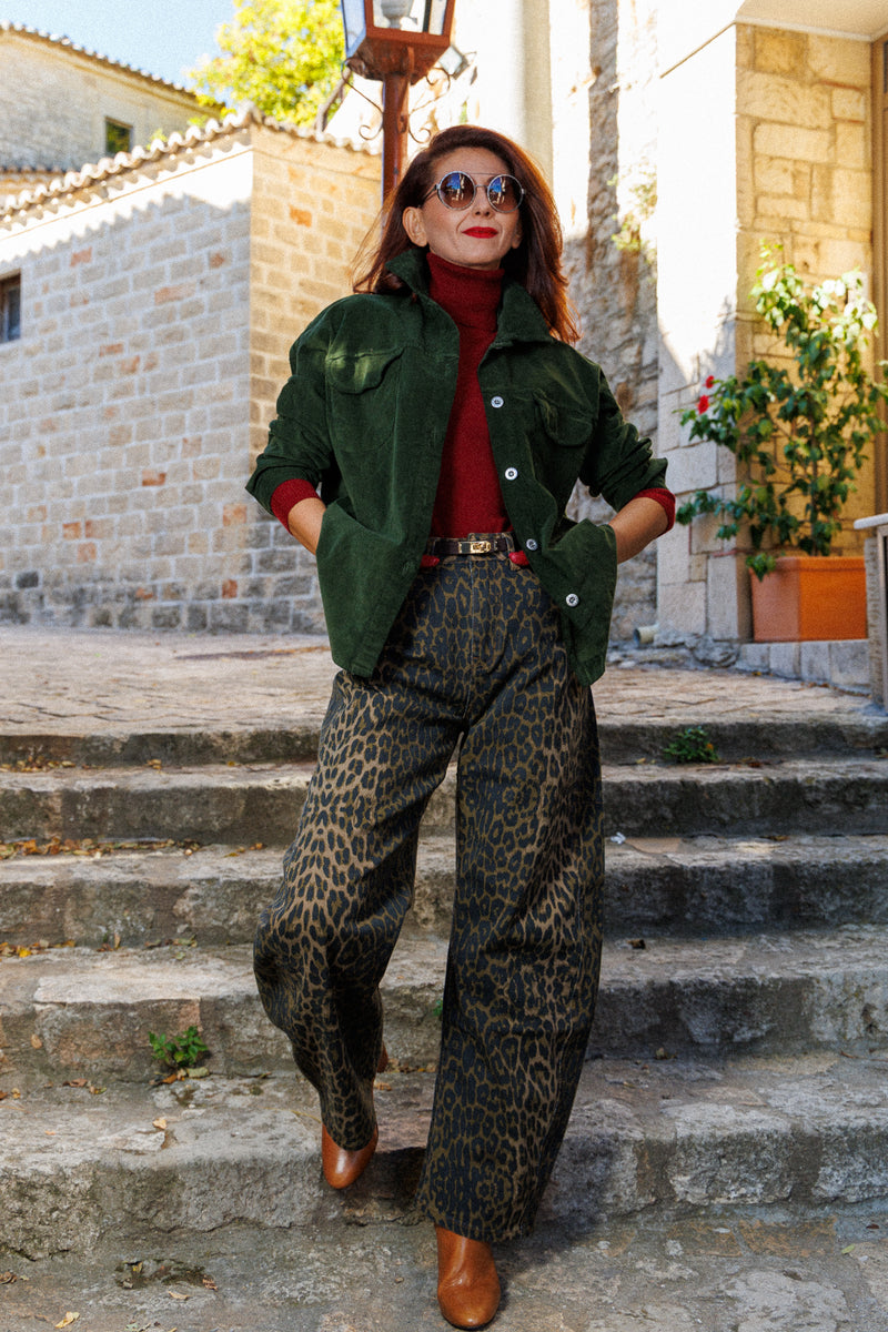 Leopard jeans