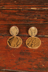 Two-piece Golden Mosaic earrings