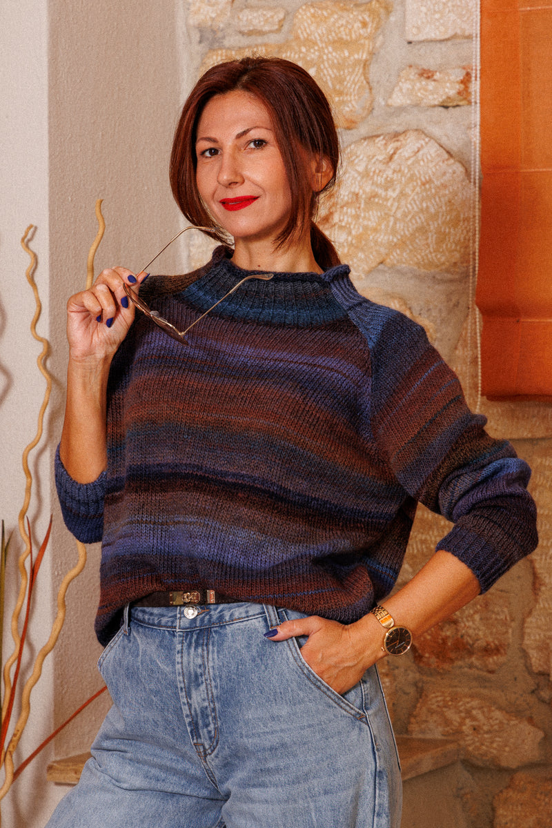 Пуловер Deep Wool Blue!