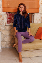 Hanoracul de catifea indigo!