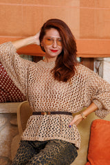 Bluză aurie din tricot gros!