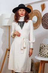 Рокля с поло яка White!