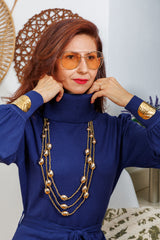 Рокля с поло яка Blue!