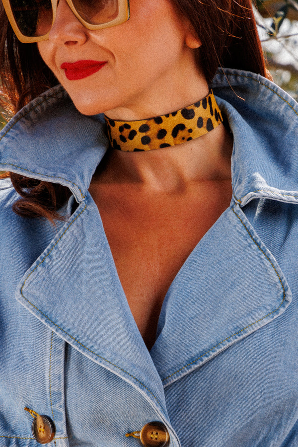 Animal Print Choker Necklace