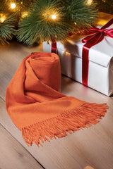 Eșarfă de iarnă cu franjuri în două culori superbe!