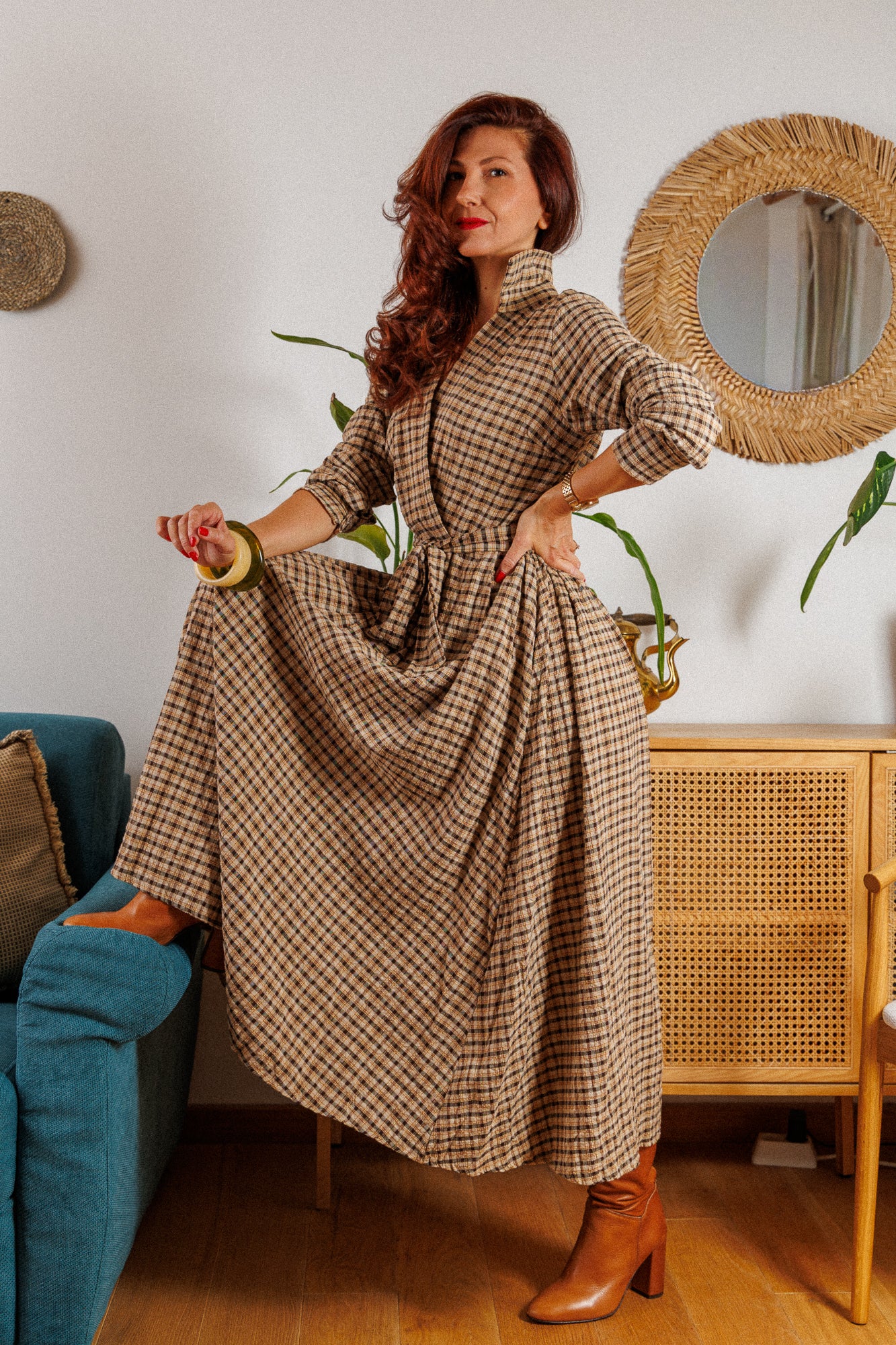 A hug-me dress in a beautiful plaid!