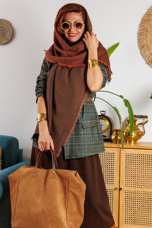 Orange Chocolate winter scarf!