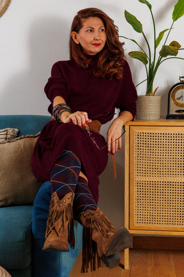 Рокля Wine с поло яка!