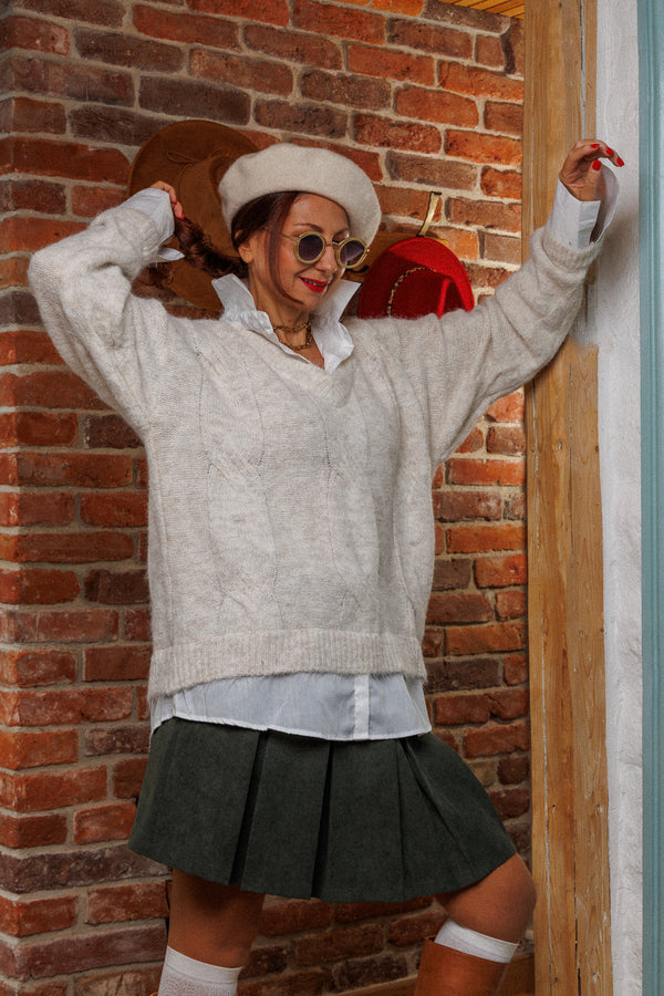 Oversize пуловер и риза!