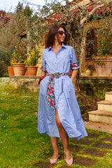 Flowers Bouquet Shirt Dress