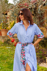 Flowers Bouquet Shirt Dress