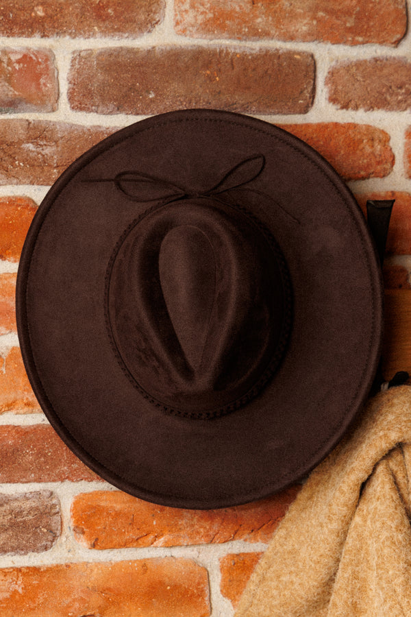 Dark Brown brimmed hat!