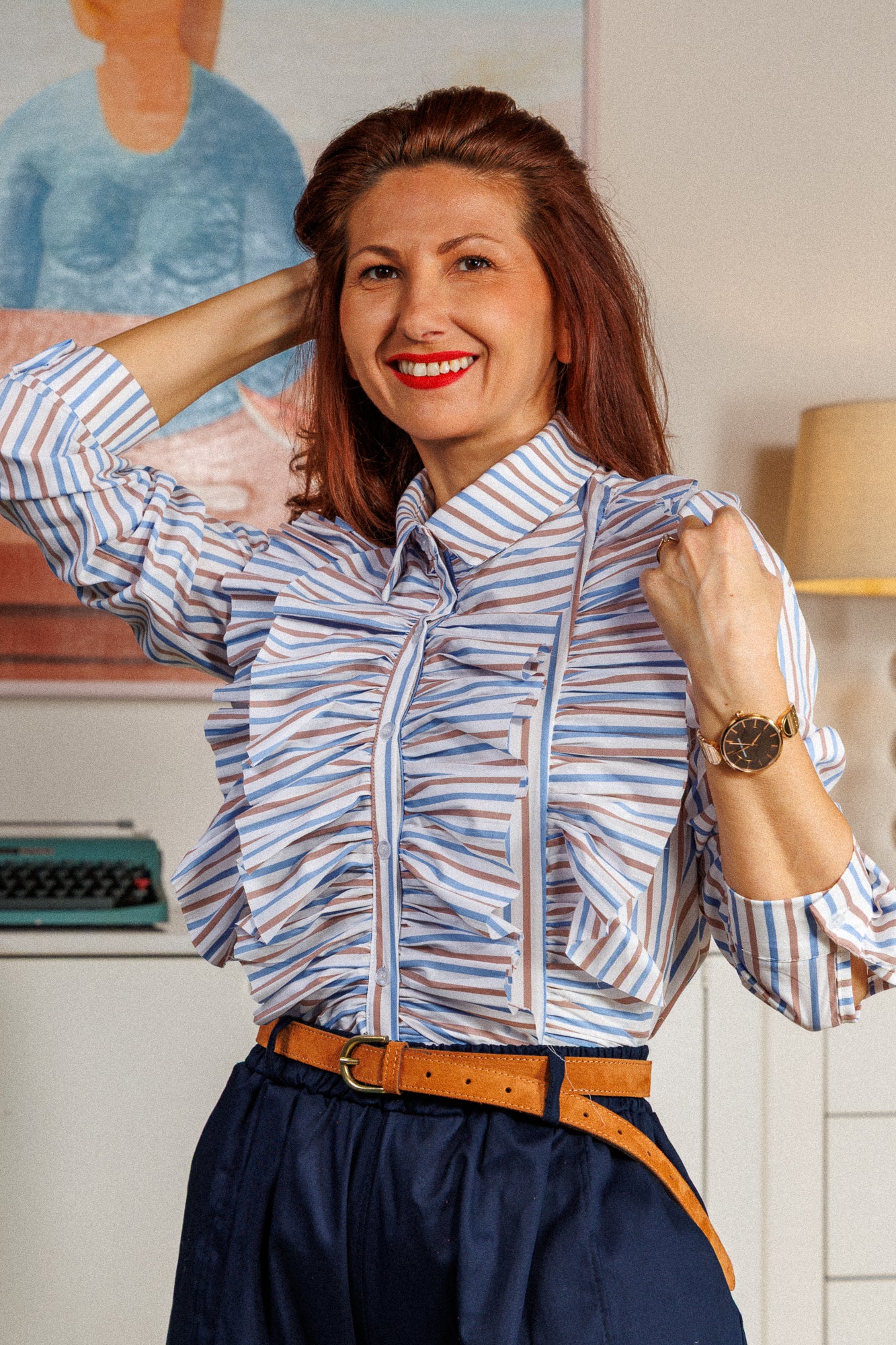 Ризата с плисирана предна част!