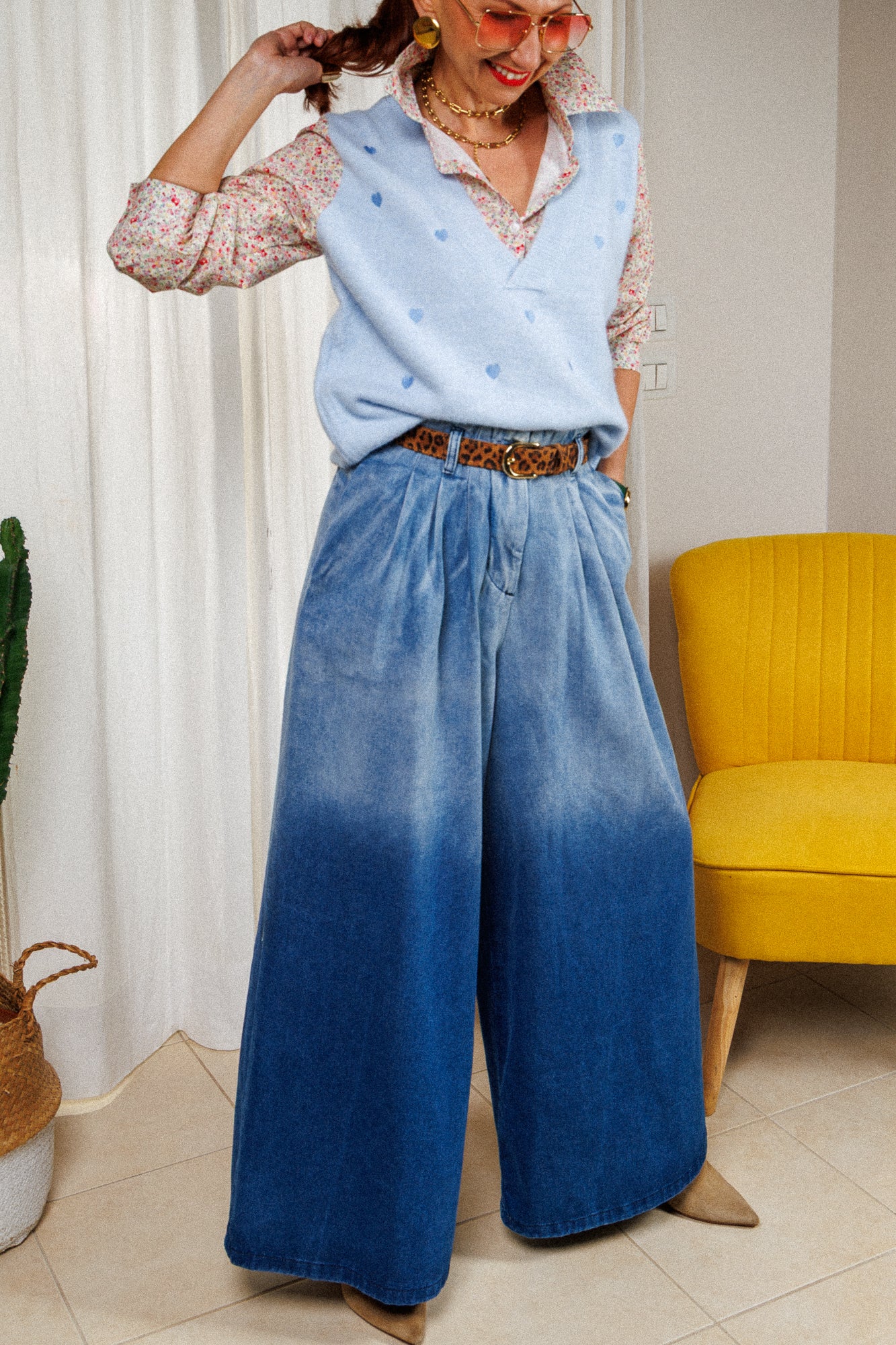 дънки с широки крачоли, пола-панталон, dеnim, дънки с яка кройка. 