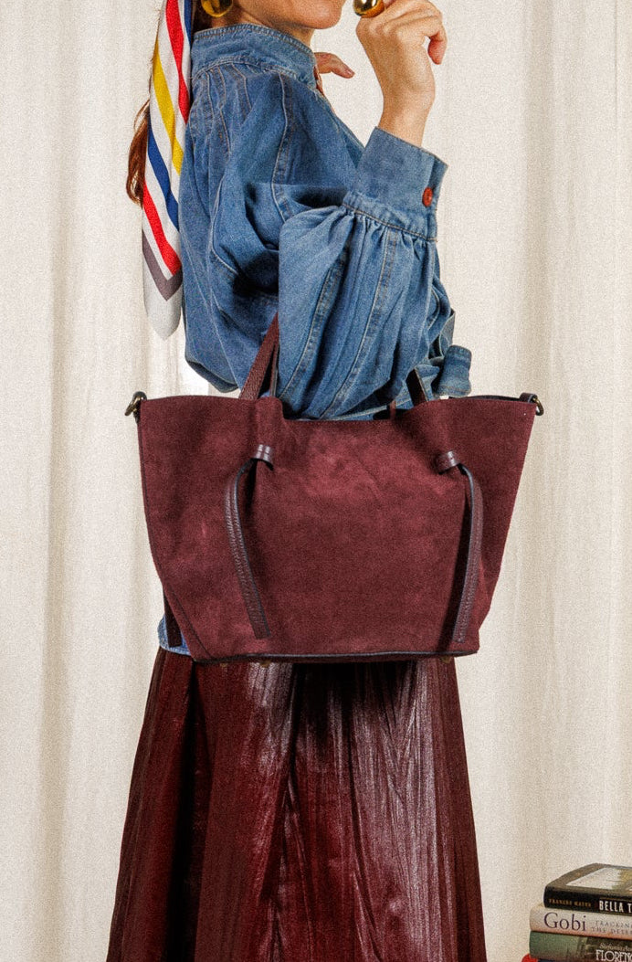 Special Suede Burgundy Bag!