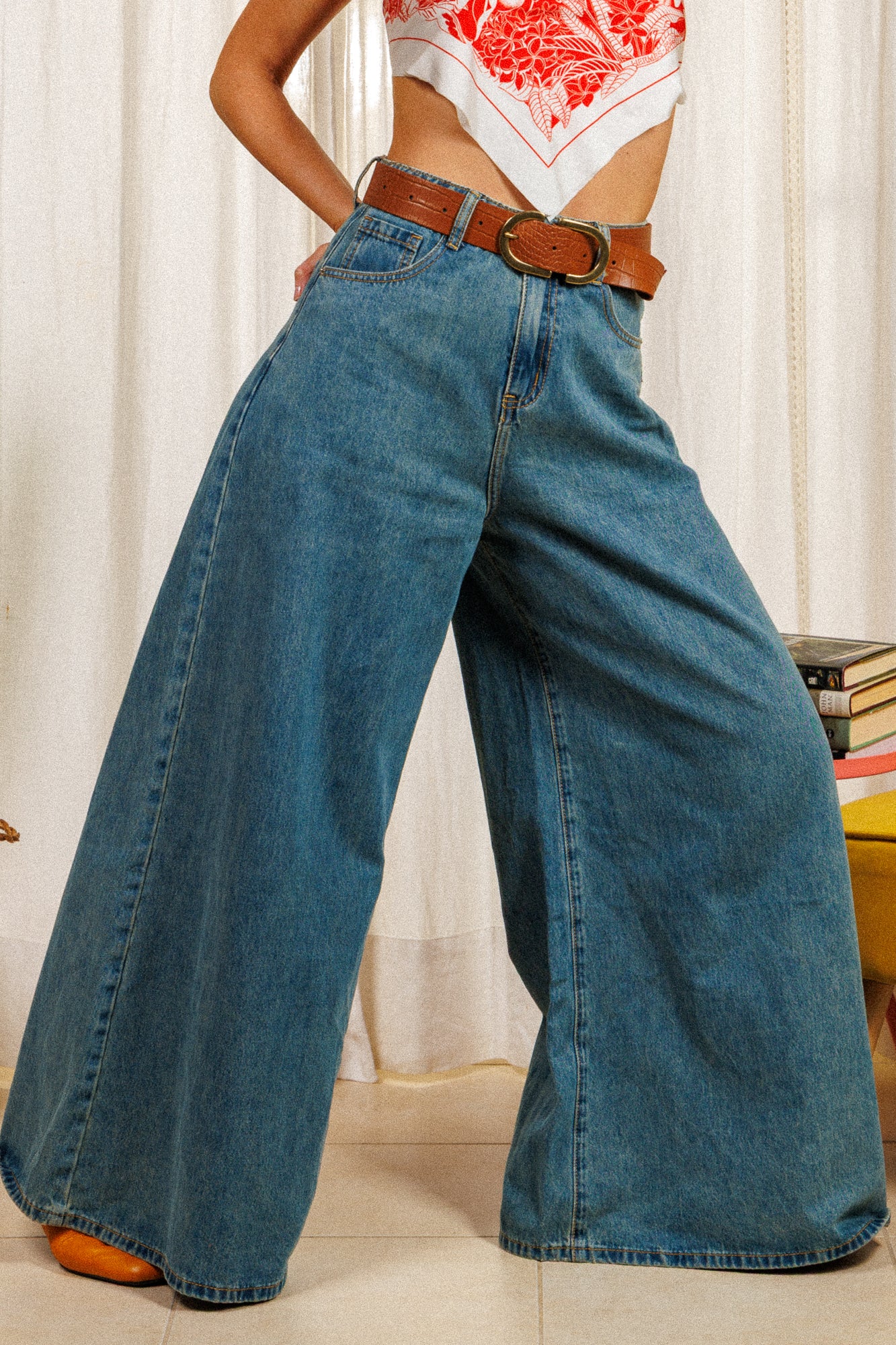 Classy Denim skirt-trousers!