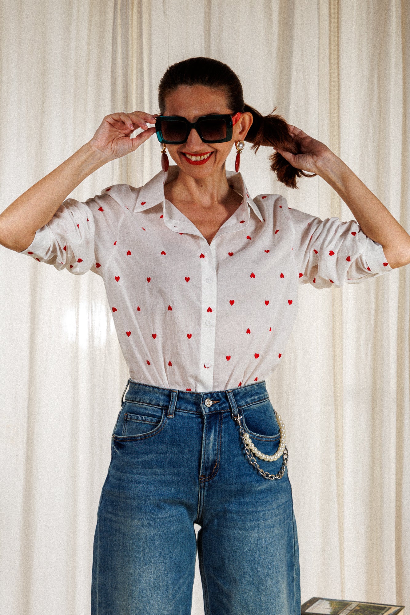 Blugi clasici MOM în albastru fumuriu!