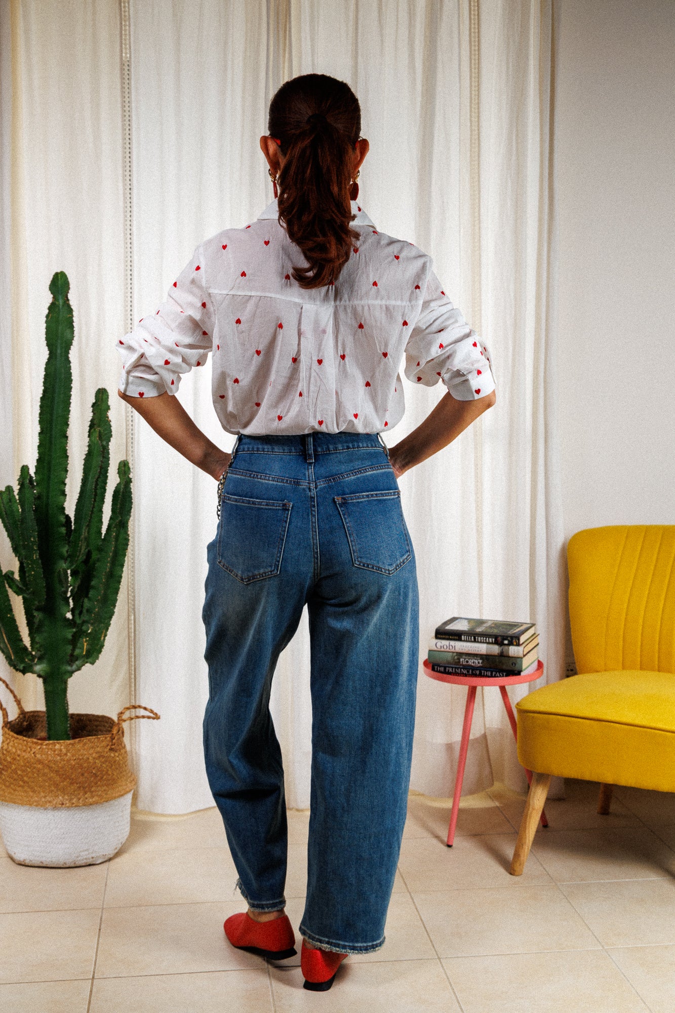 Blugi clasici MOM în albastru fumuriu!