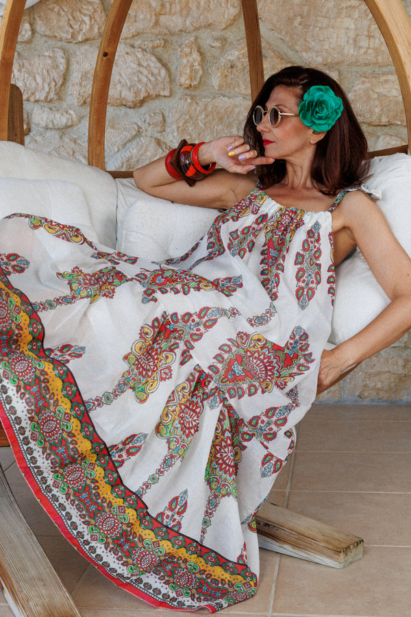 The bohemian strapless dress!