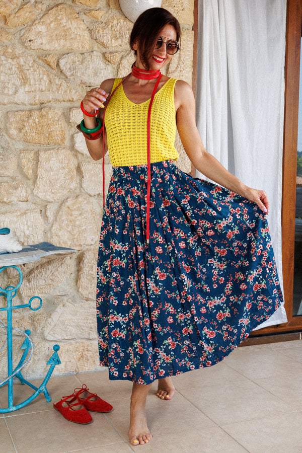 Superba fustă florală!